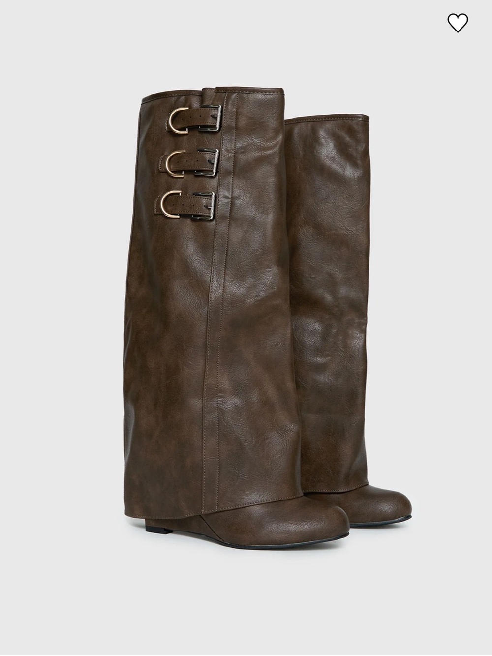 Ritz brown Over-the-Knee Buckle Boots New - Picture 3 of 6
